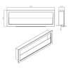 Inbouw bio-ethanol wandhaard Biocamino 120x40 Furore 120 Model