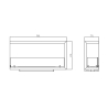Inbouw hoek bio-ethanol haard 90x45 Sutri 90 