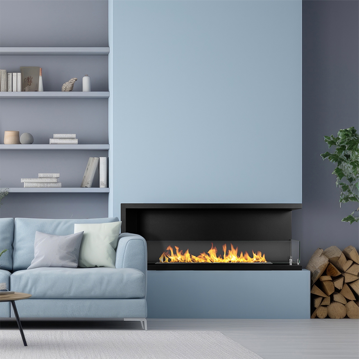 Inbouw bio-ethanol hoekhaard biocamino 120x45 Sutri 120