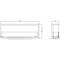 Inbouw bio-ethanol hoekhaard biocamino 120x45 Sutri 120 