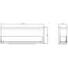 Inbouw bio-ethanol hoekhaard biocamino 120x45 Sutri 120 