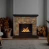 Bio-ethanol vloerhaard met steenlook L105xP38xH100 Belluno Model