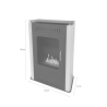 Vrijstaande bio-ethanol haard L50 x 27 x H80 Asia Voorraad