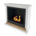 Bio-ethanol haard Stoccolma vrijstaand wit hout L75xD24xH68 cm Verkoop