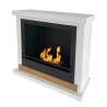 Bio-ethanol haard Stoccolma vrijstaand wit hout L75xD24xH68 cm Verkoop