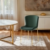 Stoffen design stoel met gouden poten Virin Verkoop