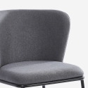 Modern design stoel in stof met zwarte poten Lasta 