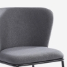 Modern design stoel in stof met zwarte poten Lasta 