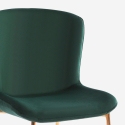 Stoffen design stoel met gouden poten Virin 