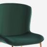 Stoffen design stoel met gouden poten Virin 