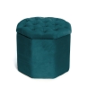 Achthoekige fluwelen opbergpoef 40x35 cm Jerry Aanbod