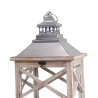 Set van 2 grijze houten shabby chic lantaarns Kediri Aanbod