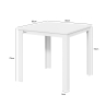 Witte Vierkante Eettafel 80x80cm Moderne Ontwerp Ika 8 Verkoop