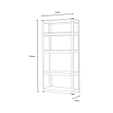 Metalen kast met stalen planken 150x70x30 cm 950 kg Element Model