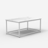Moderne marmereffect salontafel 100x60x45 cm Corniola Voorraad