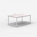 Moderne marmereffect salontafel 100x60x45 cm Corniola 