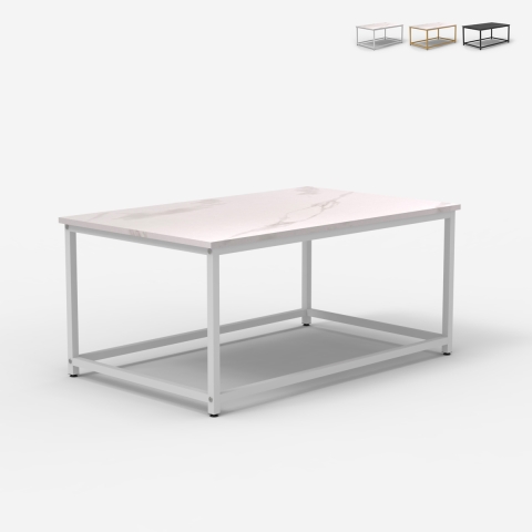 Moderne marmereffect salontafel 100x60x45 cm Corniola Aanbieding