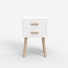 Houten nachtkastje in Scandinavische stijl in wit of zwart Corallo Voorraad