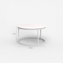 Moderne ronde salontafel 80 cm met marmereffect Ossidiana Kosten