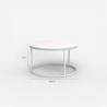 Moderne ronde salontafel 80 cm met marmereffect Ossidiana Kosten