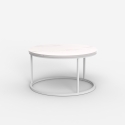 Moderne ronde salontafel 80 cm met marmereffect Ossidiana Keuze