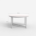 Ronde salontafel 80 cm met marmerlook blad Granato Kosten