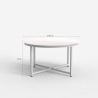 Ronde salontafel 80 cm met marmerlook blad Granato Kosten