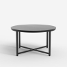 Ronde salontafel 80 cm met marmerlook blad Granato Keuze