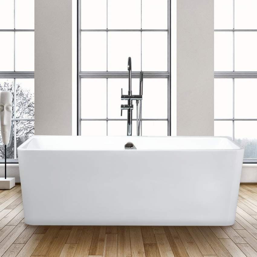 Rechthoekige vrijstaande badkuip Modern Design Icaria