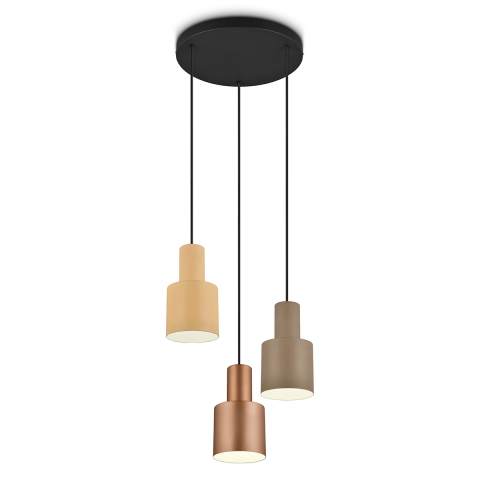 Moderne hangkroonluchter met 3 multicolor metalen lampen Lumak Aanbieding