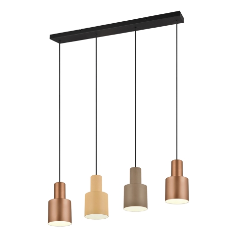 Design hanglamp met 4 multicolor lampen Orkan Aanbieding