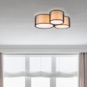 Moderne plafondlamp met 3 ronde lampenkappen Soliv Verkoop