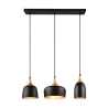Moderne hanglamp 3 lichtpunten in zwart en goud metaal Sudar Verkoop