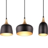 Moderne hanglamp 3 lichtpunten in zwart en goud metaal Sudar Aanbod