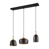 Moderne hanglamp 3 lichtpunten in zwart en goud metaal Sudar Kortingen