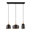 Moderne hanglamp 3 lichtpunten in zwart en goud metaal Sudar Catalogus