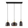 Moderne hanglamp 3 lichtpunten in zwart en goud metaal Sudar Catalogus