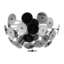 Moderne design plafondlamp in zwart metaal met chroom effect Lunar Aanbieding