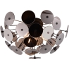 Moderne design plafondlamp in zwart metaal met chroom effect Lunar Aanbod