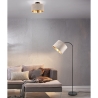 Moderne plafondlamp met 30cm beige en gouden fluwelen lampenkap Vetor Verkoop