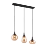 Hanglamp voor keukeneiland met 3 amberglazen lampen Tepuk Aanbieding