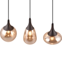 Hanglamp voor keukeneiland met 3 amberglazen lampen Tepuk Verkoop