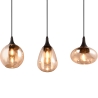 Hanglamp voor keukeneiland met 3 amberglazen lampen Tepuk Korting
