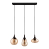 Hanglamp voor keukeneiland met 3 amberglazen lampen Tepuk Catalogus
