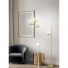 Hanglamp met 3 bolvormige glazen kappen in wit Lumat Aanbod