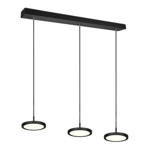Moderne zwarte LED hanglamp met 3 dimbare lampen Pular Aanbieding