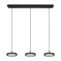Moderne zwarte LED hanglamp met 3 dimbare lampen Pular Voorraad