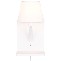 Wandlamp met draadloos opladen USB en stoffen kap Myrik Aanbod