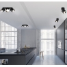 Zwarte LED plafondspot met draaibaar modern design Sirio Aanbod