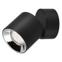 Zwarte LED plafondspot met draaibaar modern design Sirio Voorraad